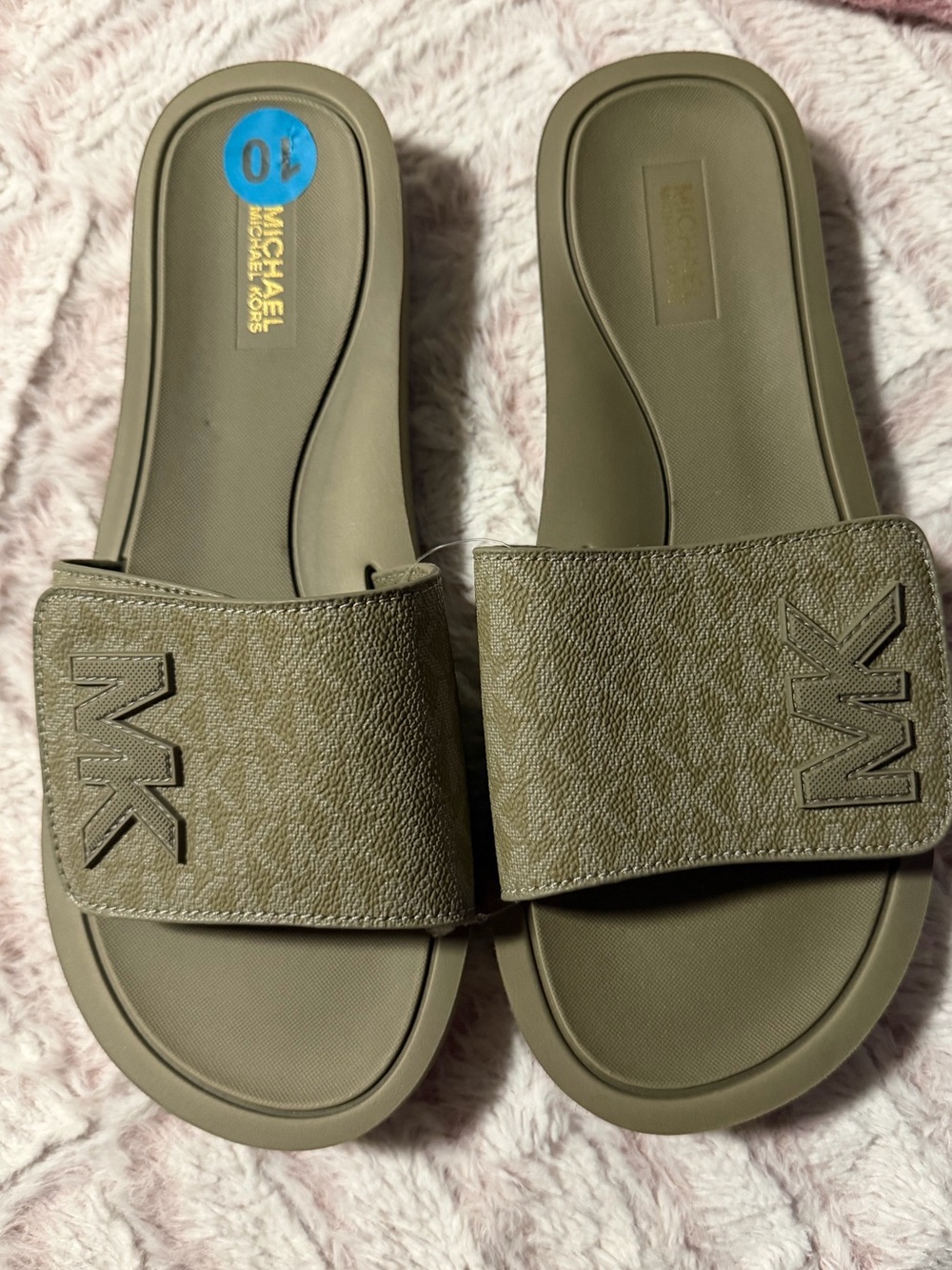 Michael Kors Olive MK Logo Slide Sandals Women
